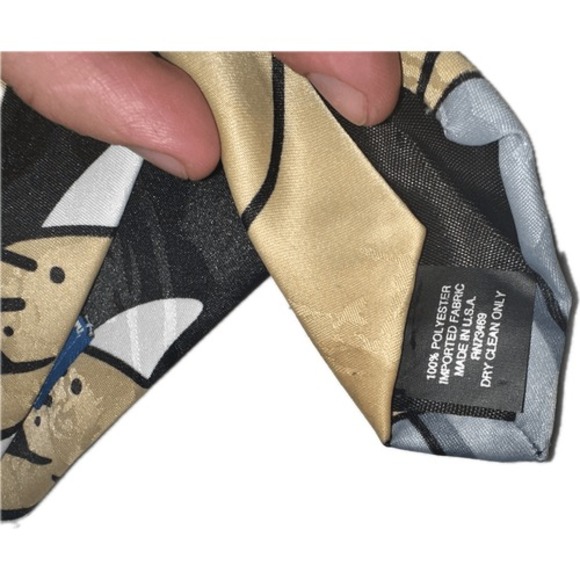 Vintage 90s Looney Tunes Necktie USPS Stamp Collection Taz Tasmanian Devil - Picture 4 of 6